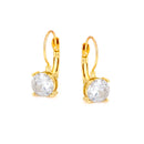 Tazza-Gold-Tone Metal Crystal Earrings