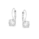 Tazza-Silver-Tone Metal Crystal Earrings