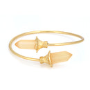 Gold-Tone Metal Crystal Cuff