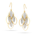 Gold-Tone Metal Glittering Drop Earrings