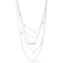 Silver-Tone Metal Adjustable Lobster Claw Closures Necklaces And Earrings Set