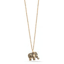 Gold-Tone Metal Filigree Elephant Pendant Adjustable Lobster Claw Closures Layered Neckaces
