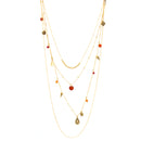 Gold-Tone Metal Adjustable  Lobster Claw Closure Layered Necklaces