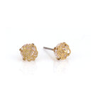Gold-Tone Metal Filigree Stud Earrings