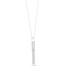 Rhodium-Tone Metal Mother Of Pearl Adjustable Lobster Claw Closure Tassel Necklace 