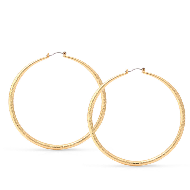 Gold Round Hoop Earrings