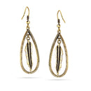 Gold-Tone Metal Teardrop Earrings