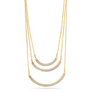 Gold-Tone Metal Glittering  Adjustable Lobster Claw Closure Layered Necklaces