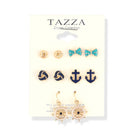 Gold-Tone Metal Set Of 5 Earrings