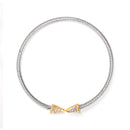 Silver-Gold-Tone Metal Crystal Bracelets