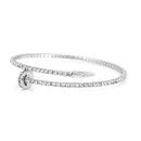 Rhodium-Tone Metal Crystal Stretch Bracelets