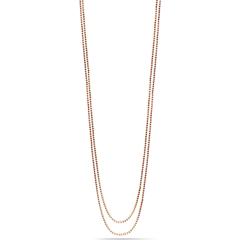 Gold-Tone Metal Light Siam Rhinestones Long Necklaces
