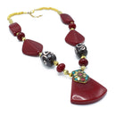 GOLD BURGUNDY NECKLACES