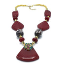 GOLD BURGUNDY NECKLACES