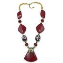 GOLD BURGUNDY NECKLACES