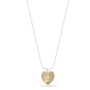 Silver-Tone Metal 0.7"Inches Yellow Crystal Heart Drop Adjustable Lobster Claw Closure Necklaces
