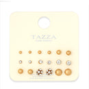 Gold-Tone Metal Set Of 9 Stud Earrings