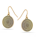 Gold-Tone Metal Round Drop Earrings