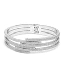 Rhodium glitter Oval hinge braceletSA-YS-104259RS(DF1)
