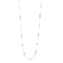 Gold-Tone Metal Crystal Lobster Claw Closure Necklaces