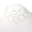 ROUND CIRCLE EARRINGS AND NECKLACE SET HNN+E89431