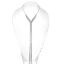 Gold-Tone Metal Crystal Adjustable Lobster Claw Closure Long Tassel Necklaces