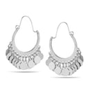 Silver-Tone Metal Drop Earrings