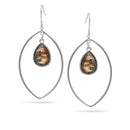 Silver Abalone Teardrop Earrings