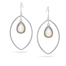Silver Mother Of Pearl Teardrop Earrings