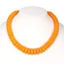 Orange Beads Adjustable Length Necklace