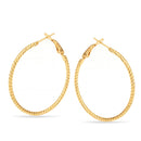 Diamond Cut Gold Hoop Earrings