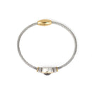 TWO TONE JET CRYSTAL CLASSIC CABLE BRACELET 62994BR-JET (FH20)