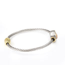 TWO TONE CHAMPAGNE CRYSTAL CLASSIC CABLE BRACELET62994BR-CHM (FG20)