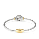 TWO TONE CHAMPAGNE CRYSTAL CLASSIC CABLE BRACELET62994BR-CHM (FG20)