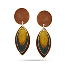 Brown Patina Post Earrings
