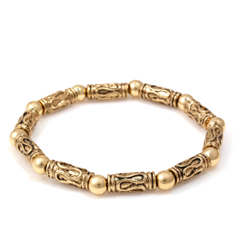 Gold Beads Stretch Bracelet