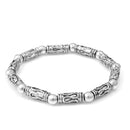 Rhodium Beads Stretch Bracelet