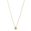 Gold Small Round Pendant Adjustable Length Short Chain Necklace