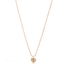 Rose Gold Small Round Pendant Adjustable Length Short Chain Necklace