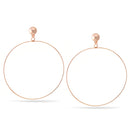 Rose Gold Circle Post Dangle Earrings