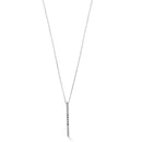 Rhodium "Faith" Bar Pendant Adjustable Length Chain Necklace