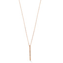 Rose Gold "Faith" Bar Pendant Adjustable Length Chain Necklace