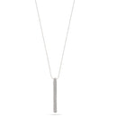 Silver Sand Glitter Pendant Adjustable Length Chain Necklace