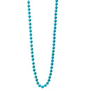 9Mm Turquoise Beads Long Necklace