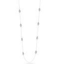 Rhodium Long Necklace 