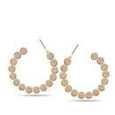 Gold Silver Sanded Round Post Earrings