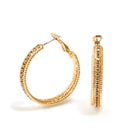 Gold Crystal Hoop Earrings