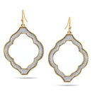 Gold Silver Sanded Drop Earrings