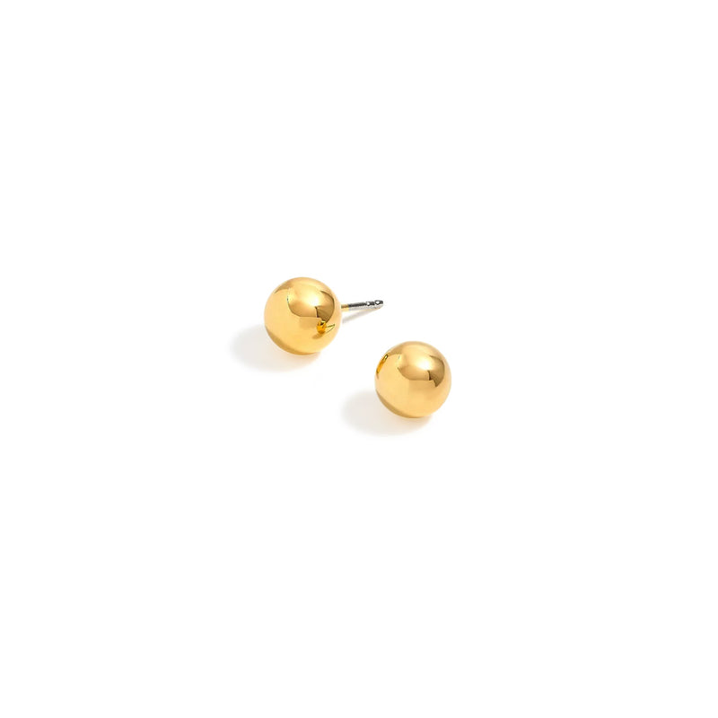 Gold Round 6 Mm Stud Earrings