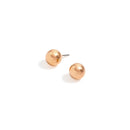 Rose Gold Round 8 Mm Stud Earrings
